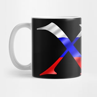 Russia flag X Mug